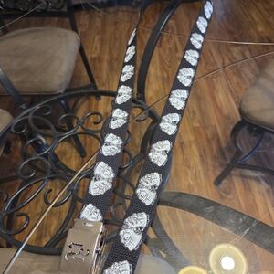 New Men's Adjustable Black Jokers Belt 56" Length